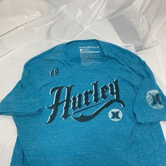 MEN’S Hurley Teal Short sleeve Tee shirt Size L - Picture 1 of 4